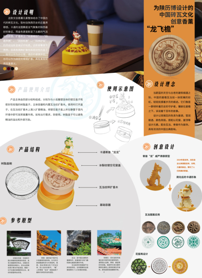 “龙飞檐”陕历博砖瓦古建文化创意香薰