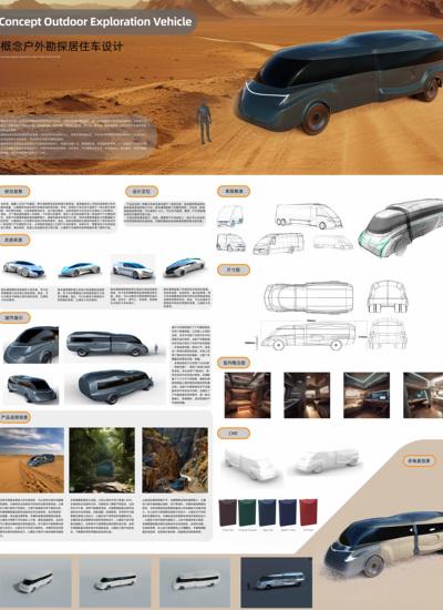 概念户外勘探居住车