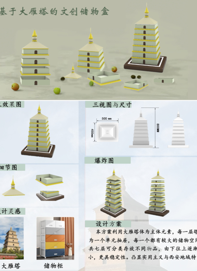 基于大雁塔的文创储物盒
