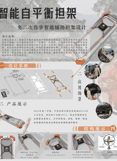 救灾场景下的智能自平衡担架设计