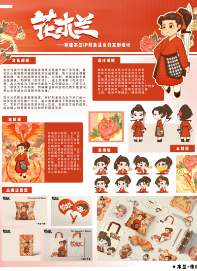 非遗木兰IP形象及系列文创设计
