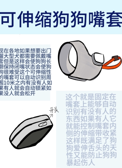 可伸缩狗狗嘴套