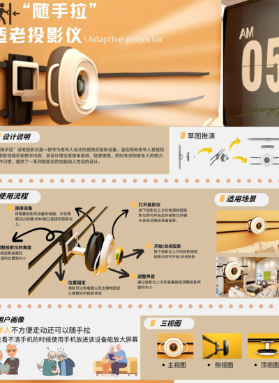 “随手拉”适老投影仪