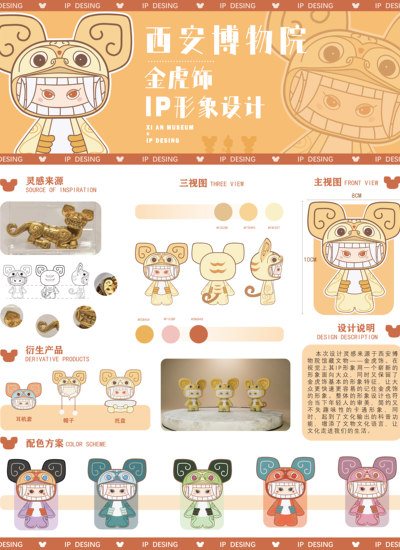 西安博物院金虎饰IP形象设计