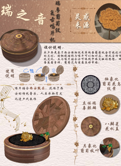 瑞之音-复古唱片机