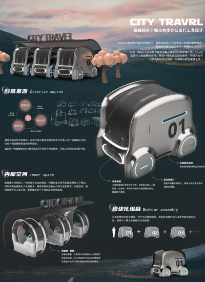 CITY TRAVRL——孤独经济下城市共享办公出行工具设计