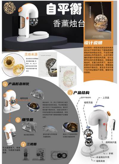 自平衡香薰烛台