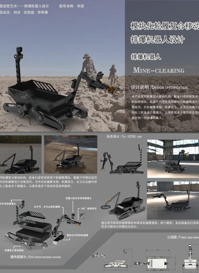 模块化轮履复合移动排爆机器人设计