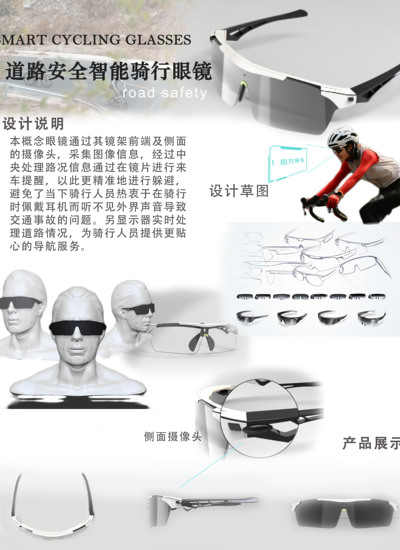 道路安全智能骑行眼镜