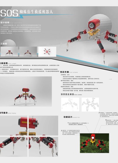 蜘蛛仿生救援智能机器人